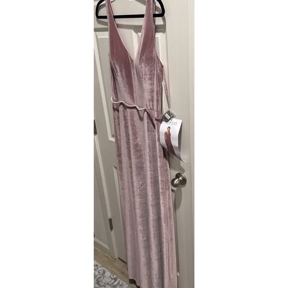 MORI LEE madeline gardner stretch velvet bridesmaid dress Prom Y2K *needs Repair - Picture 4 of 9